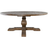 Classic Home Caleb Round Dining Table Distressed Brown Model 51030969
